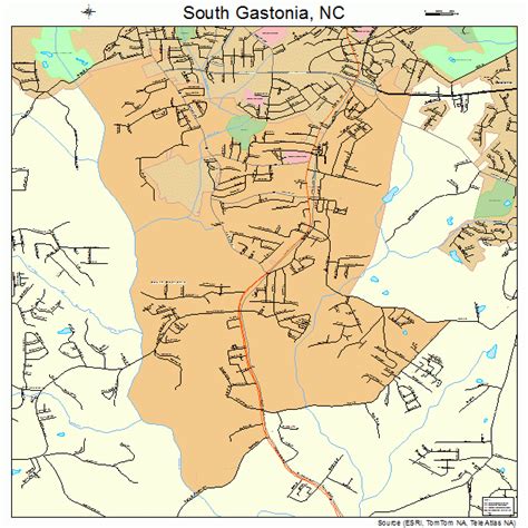 South Gastonia North Carolina Street Map 3763180