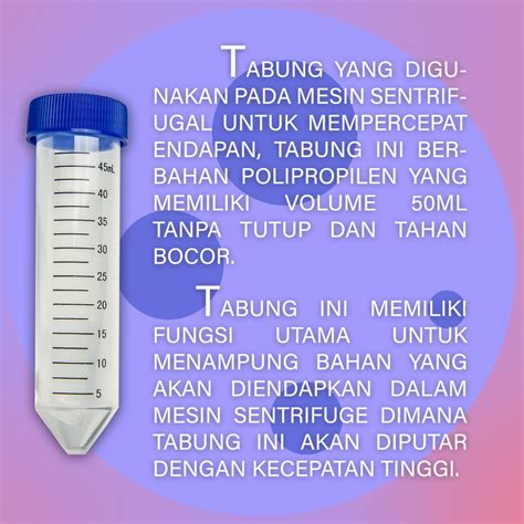 Centrifuge Conical Tube 50cc Conical Type Tidak Bisa Berdiri 50pcs