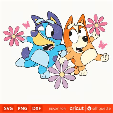 Bluey Flower, Bluey Cartoon Svg, Bluey And Bingo Svg, Cricut ...