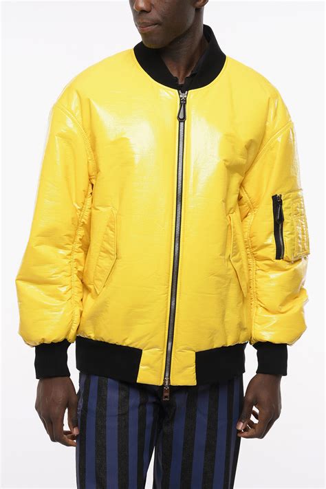 Dolce And Gabbana Coated Nylon Padded Bomber Jacket With Full Zip Men Glamood Outlet