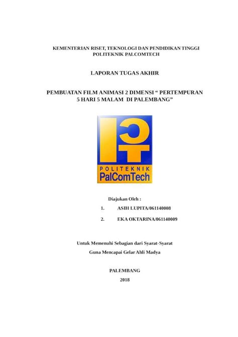 Pdf Laporan Tugas Akhir Pembuatan Film Animasi 2 Dimensi …library