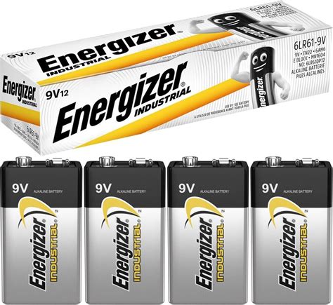 4 X Energizer 9v Pp3 Industrial Alkaline Batteries Smoke Alarm Lr22 Long Exp Ebay