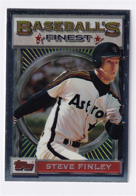 Steve Finley 1993 Topps Finest ML Baseball Card 9 Astros EBay