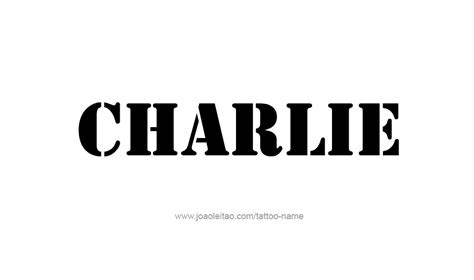 Charlie Name Tattoo Designs