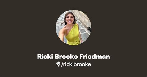 Ricki Brooke Friedman Instagram Tiktok Linktree