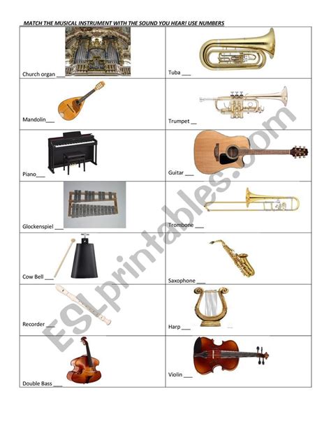 Guess the musical instrument - ESL worksheet by Erik0308