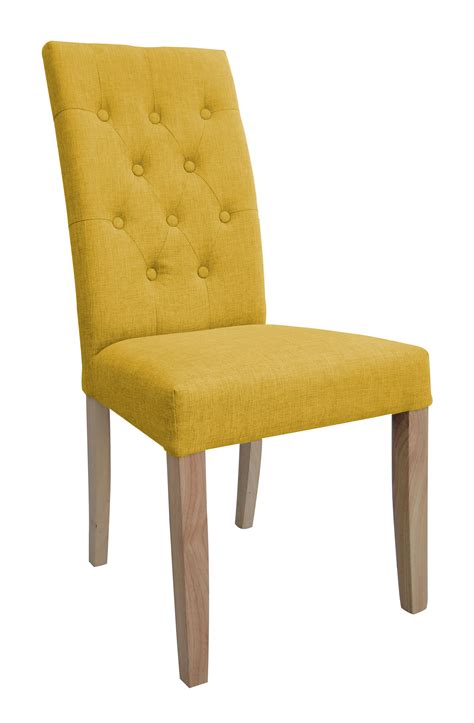 Marlow Ochre Yellow Linen Fabric Dining Chair Fabric Dining Chairs