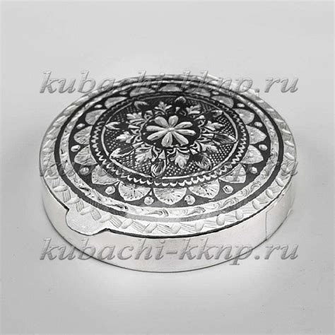 Серебряное ручное зеркальце-пудреница, ПДР06 купить по цене 26500 руб ...