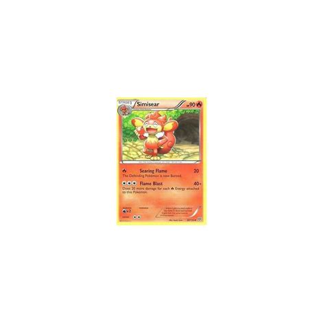 Pokemon Trading Card Game 20 135 Simisear Uncommon BW 08 Plasma