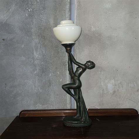 An Art Deco Nude Dancer Figural Lamp South Perth Antiques Collectables