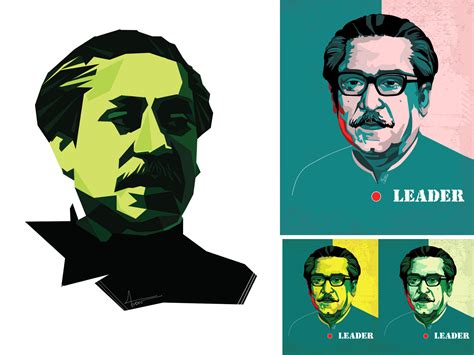 Sheikh Mujib Portrait By Mizan Rahman On Dribbble