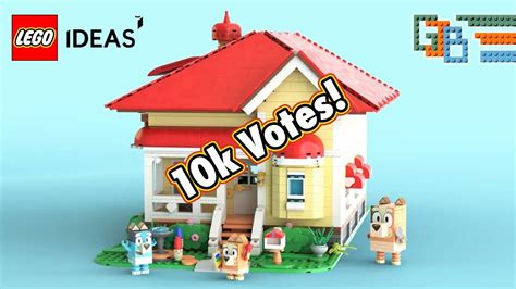 a lego house is shown with the words 10 % vote on it's front