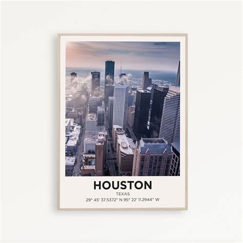 Houston Reise Poster Texas Wand Kunst Trend Geschenk Eklektische