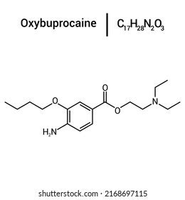 Chemical Structure Oxybuprocaine C17h28n2o3 Stock Vector (Royalty Free ...