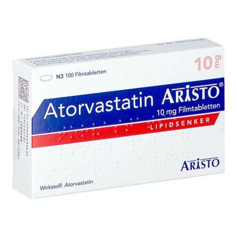 Atorvastatin Aristo 10mg Filmtabletten 100 St Preis