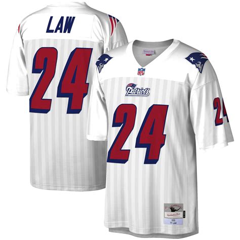 Men's Mitchell & Ness Ty Law White New England Patriots 1995 Legacy ...