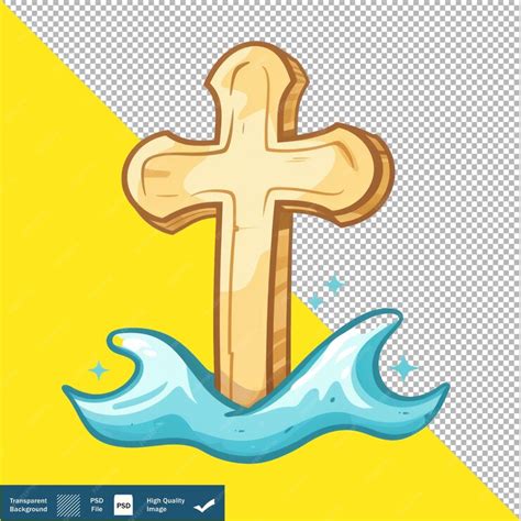 Premium PSD | Cross of Saint Peter Cartoon Vector Transparent ...