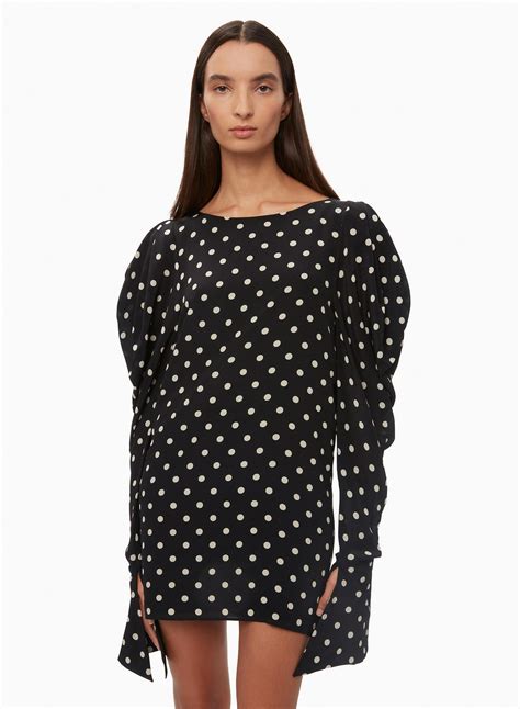 Puff Gathered Sleeves Mini Dress Polka Dots Nina Ricci