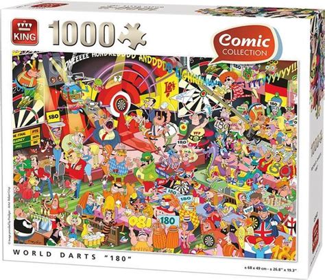 King Legpuzzel World Darts Funny Comic Stukjes Bol