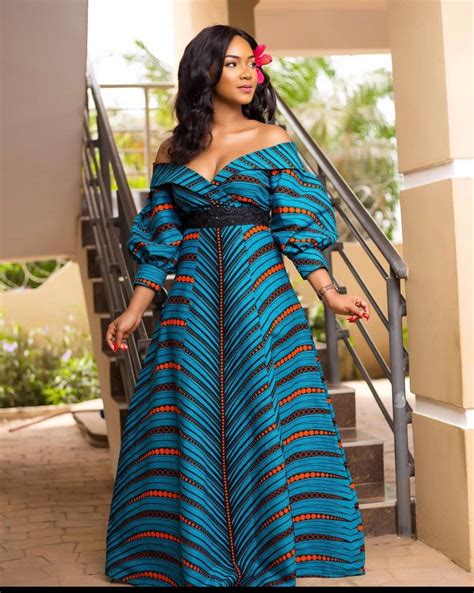 Edith Off Shoulder Ankara Maxi Dress Etsy Uk