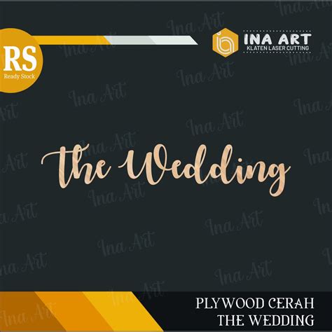 Jual The Wedding Autum Kayu MDF Chipboard Tulisan Kayu The Wedding