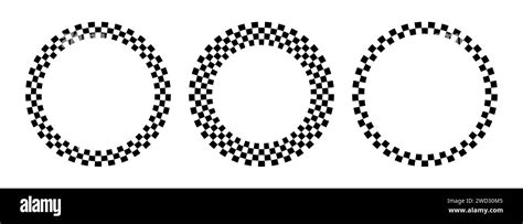 Circle Checker Frames Round Chess Borders Design For Text For Start