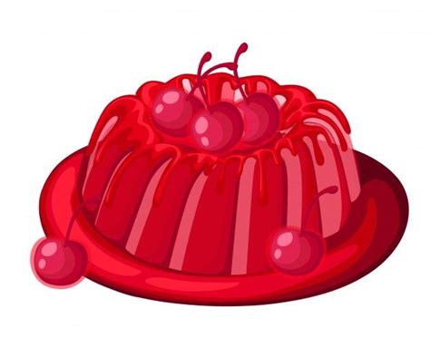 Pastel De Gelatina De Cereza Transparent Premium Vector Freepik