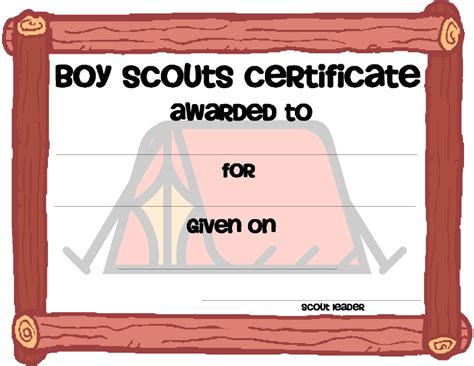 Boy Scouts Certificate Template Download Printable Pdf Templateroller