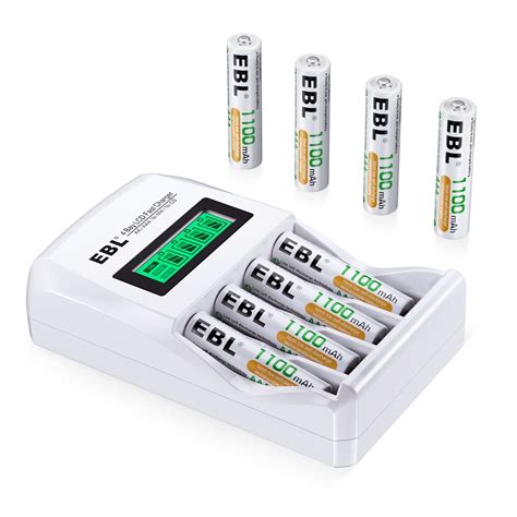 Ebl Rechargeable Aaa Batteries Mah Counts With Lcd