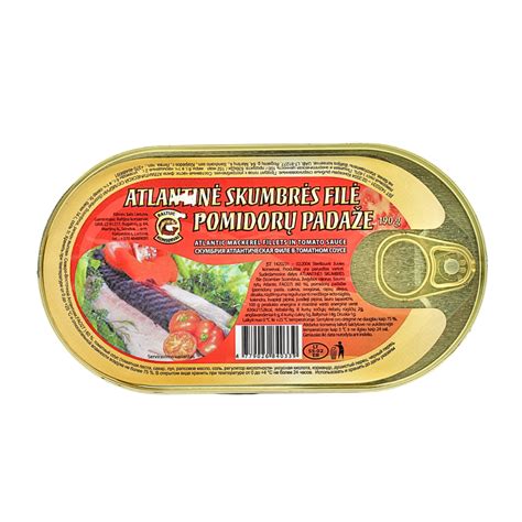 Makrela Filet W Sosie Pomidorowym Baltojos Konservai 190g Best