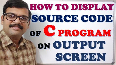 C PROGRAM TO DISPLAY ITS OWN SOURCE CODE AS OUTPUT PRINTING SOURCE