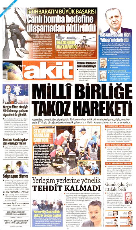 Yeni Akit Gazetesi 10 Ağustos 2021 Salı