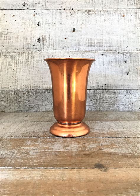 Copper Vase Coppercraft Guild Cg Vase Rustic Vase Metal Flower Vase Mid