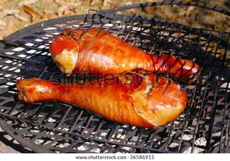 Smoked Turkey Legs On Bbq Stock Photo (Edit Now) 36586915