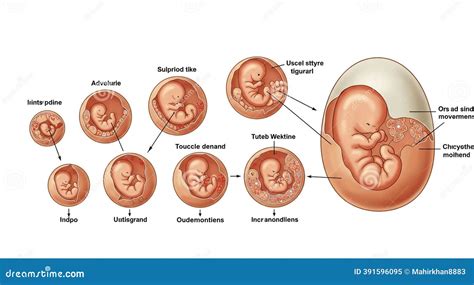 Stages Of Fetal Descent And Positioning During Childbirth Royalty-Free ...