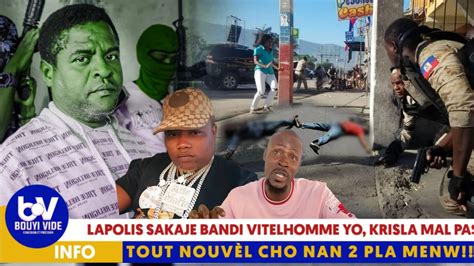 Lapolis Fizye 5 Bandi Pou Vitelhomme Chèf gang Babekyou Panike Anpil