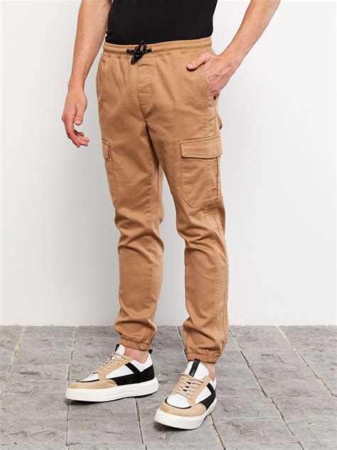 Slim Fit Gabardine Men S Cargo Trousers W Z S W Z S