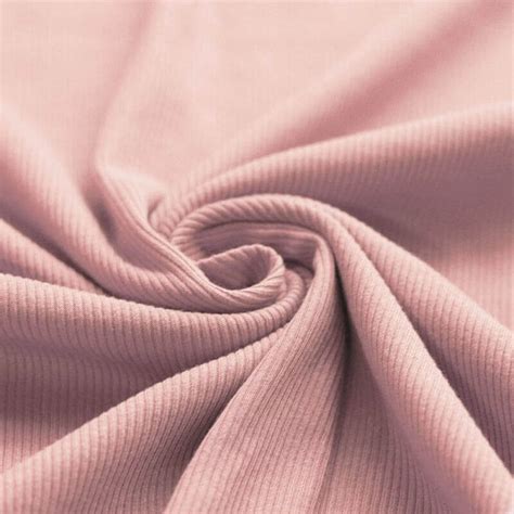 Tissu maille tricot côtelé nude rose au mètre