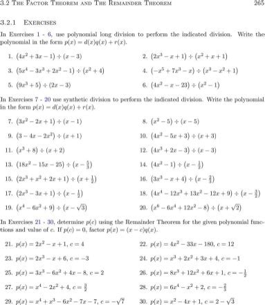 Synthetic Division Worksheet Answers - Divisonworksheets.com