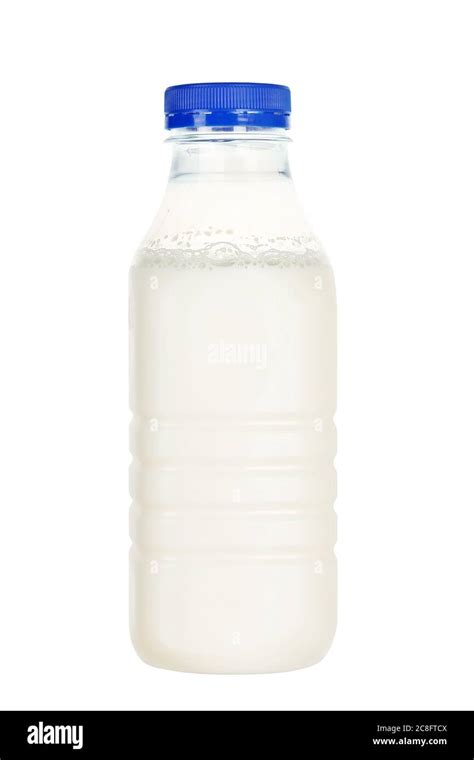 Plastic Bottle Of Milk Isolated On White Stock Photo Alamy