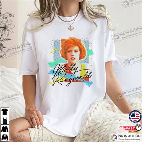 Molly Ringwald 80s Retro Style Fan Art Design T Shirt Ink In Action