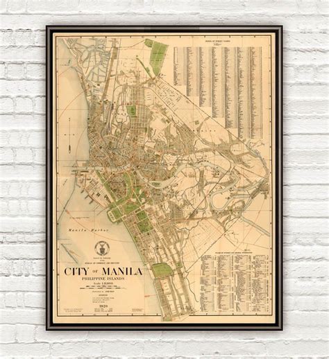 Old Map Of Manila Philippines 1920 Vintage Map Old Map Manila