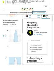 Algebra Unit Challenge Q Pdf Unit Challenge Graphing