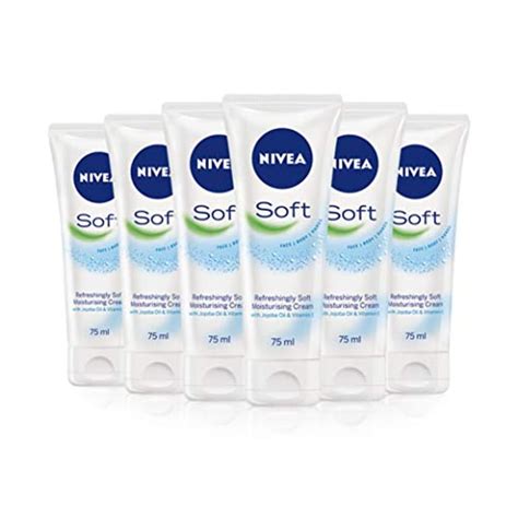 Nivea Soft Tube 75ml Pack Of 6 Moisturising Cream For Face £1290