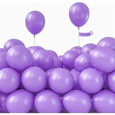 Ballons Violets 120 Pcs 5 Pouces Ballons En Latex Avec Ballon Colle