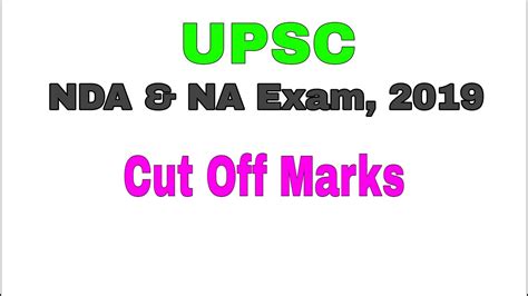 UPSC NDA NA Exam II 2019 Cut Off Marks Exam Cut Off Cut Off