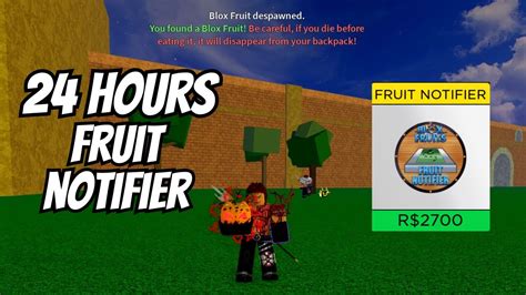 24 Hours Of Fruit Notifier In Blox Fruits Youtube