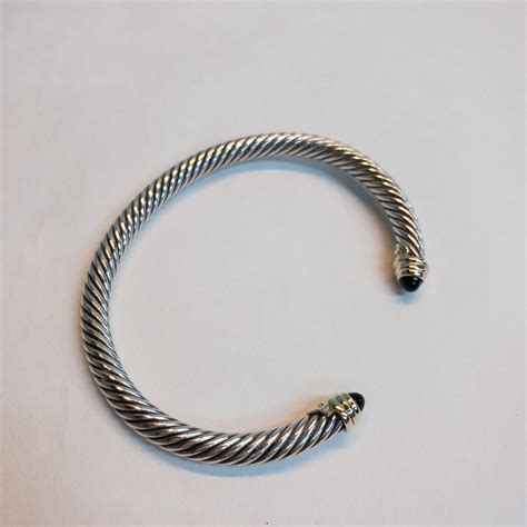 David Yurman 14K Gold Sterling Silver Twisted Rope Bracelet