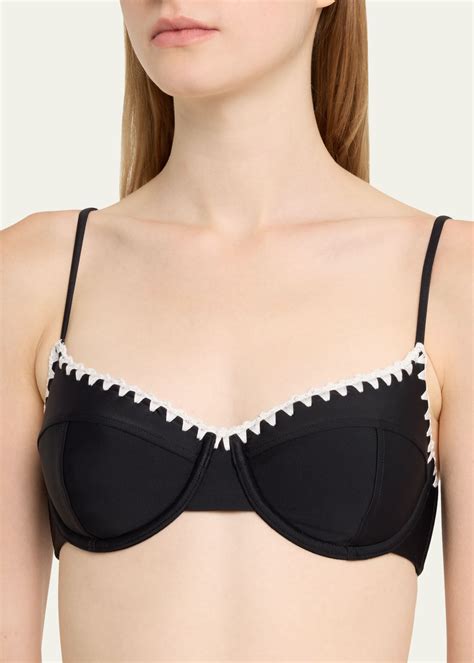 Ramy Brook Emmeline Crochet Trim Bikini Top Bergdorf Goodman