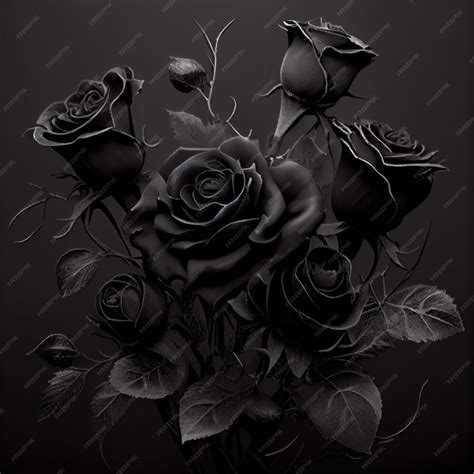 Premium Photo Black Rose Flower Close Up Dark Roses Background